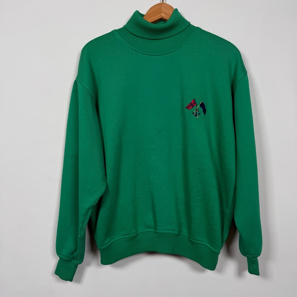 Vintage Gap Turtleneck Embroidered Sweatshirt, Size M